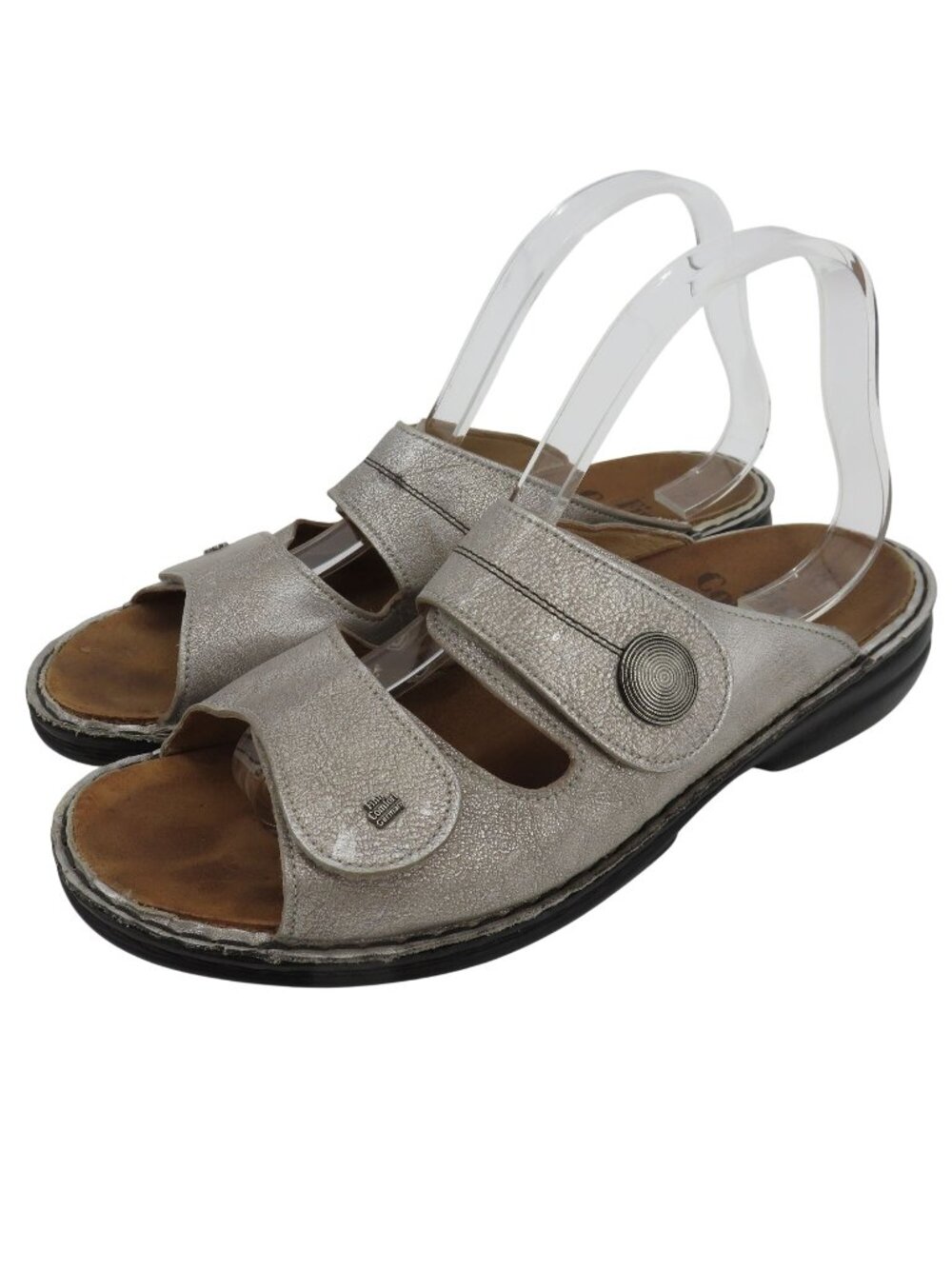 Finn Comfort Women 42 EU 11 US Jamaica Pewter Hook Loop Strap Slide Sandals